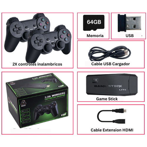 🎮 Consola Retro Inalámbrica 4K – 10,000+ Juegos Clásicos