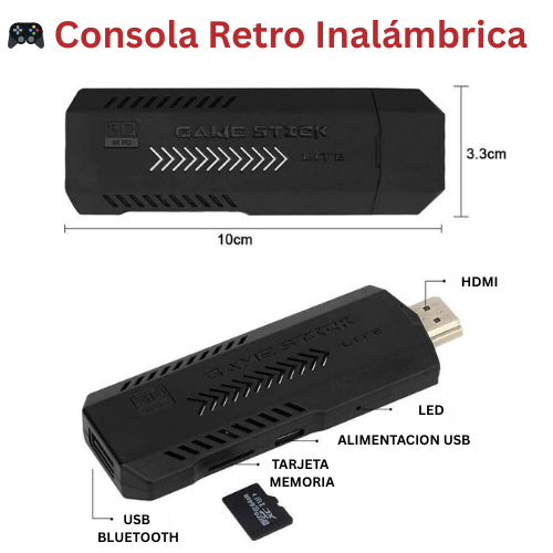 🎮 Consola Retro Inalámbrica 4K – 10,000+ Juegos Clásicos